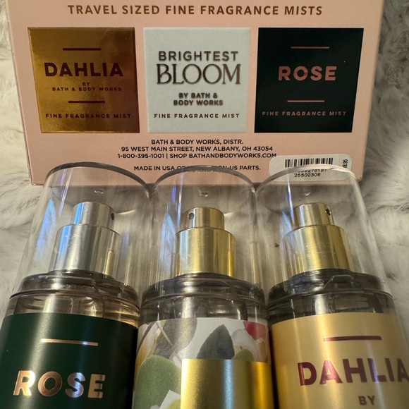 Bath & Body Works Fragrance Mist Trio - Rose, Brightest Bloom, Dahlia. NIB - Picture 3 of 5